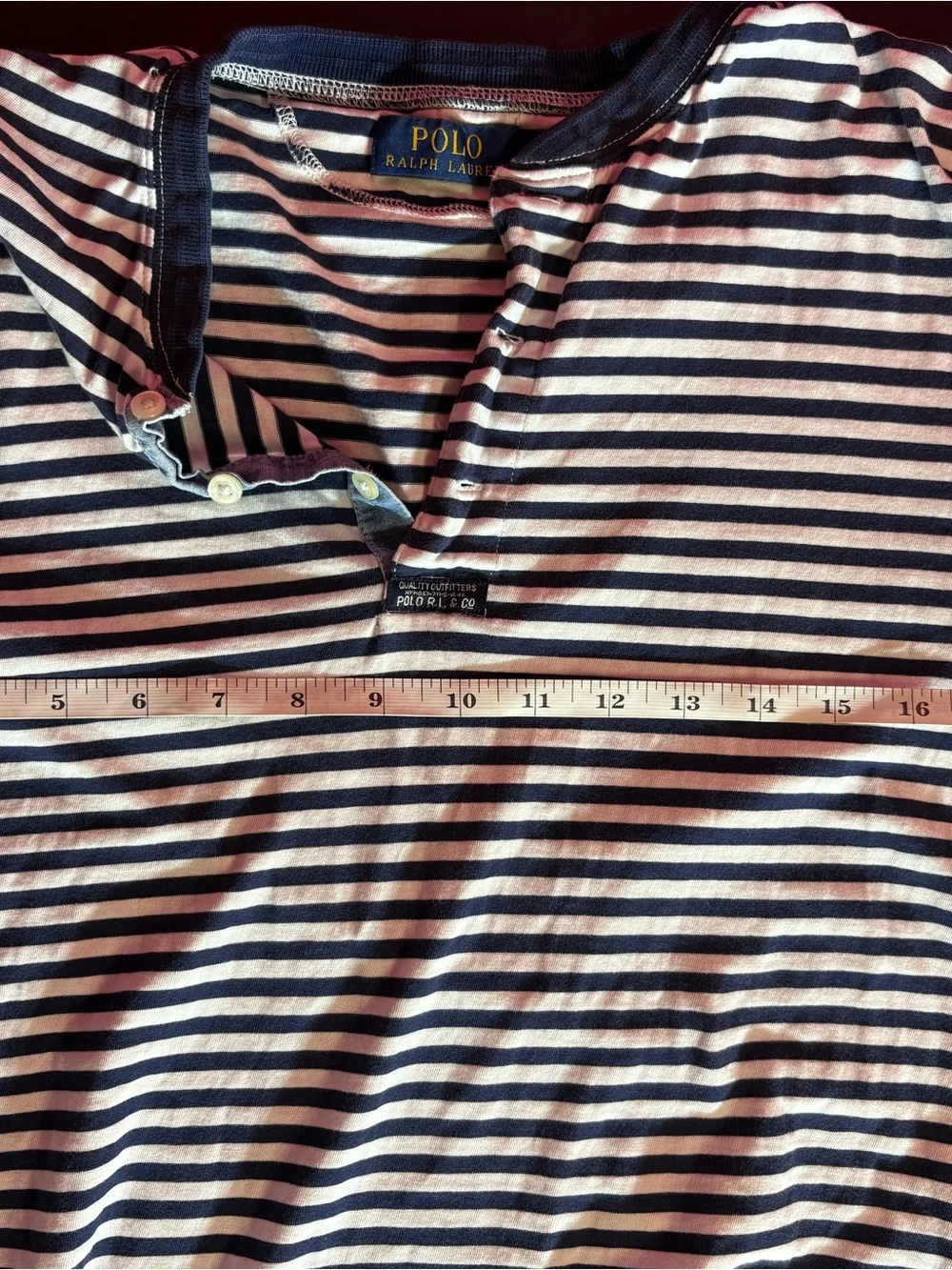 Polo by Ralph Lauren Navy & White Striped Short-Sleeve Henley